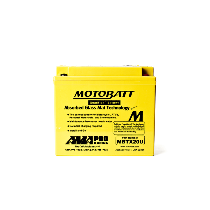 Batería Motobatt YTX20BS,YTX20LBS,YTX20HBS,YB16B,YB16LB,YB16CLB MOTOBATT MBTX20U - 2