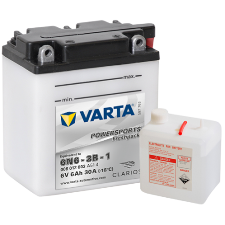 Batería Varta 6N6-3B-1 VARTA 006012003 ▷telebaterias.com