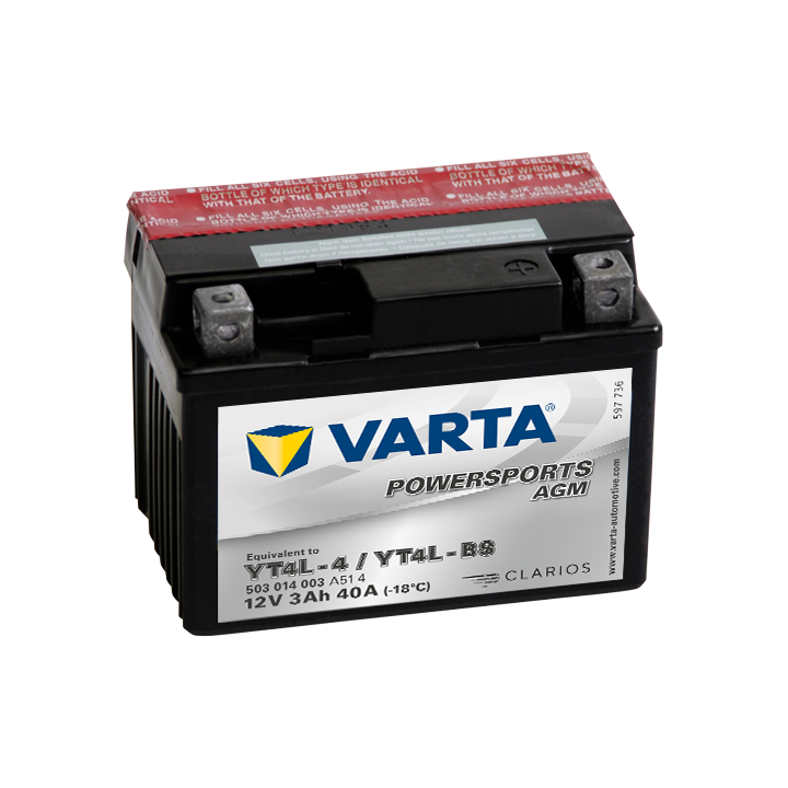 Batería Varta YT4L-4,YT4L-BS VARTA 503014003 - 1