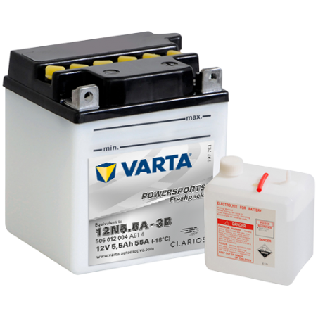 Batería Varta 12N5.5A-3B VARTA 506012004 ▷telebaterias.com