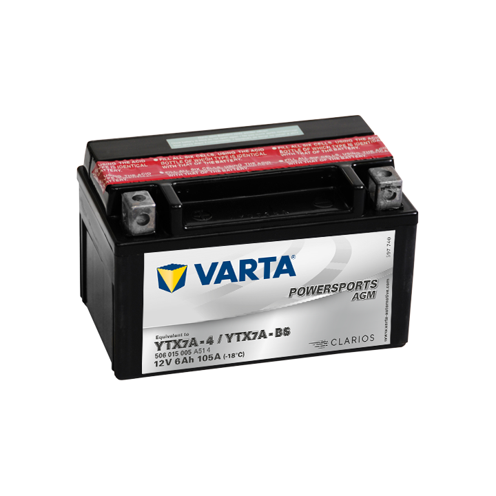 Batería Varta YTX7A-4,YTX7A-BS VARTA 506015005 - 1
