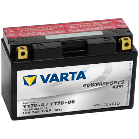 Batterie Varta YT7B-4,YT7B-BS VARTA 507901012