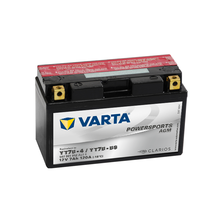 Batería Varta YT7B-4,YT7B-BS VARTA 507901012 - 1