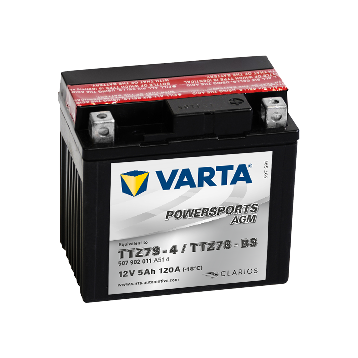 Batería Varta TTZ7S-4,TTZ7S-BS VARTA 507902011 - 1