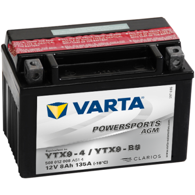 Battery Varta YTX9-4,YTX9-BS VARTA 508012008