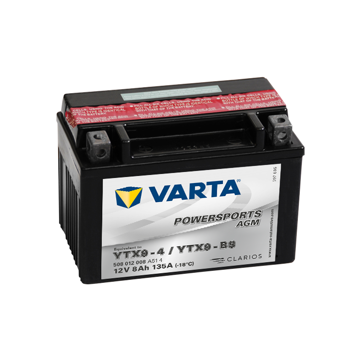 Batería Varta YTX9-4,YTX9-BS VARTA 508012008 - 1