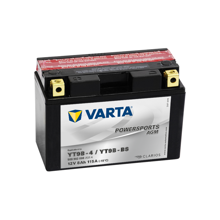 Batería Varta YT9B-4,YT9B-BS VARTA 509902008 - 1