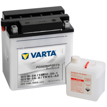 Batería Varta 12N10-3A,12N10-3A-1,12N10-3A-2,YB10L-A2 VARTA 511012009 ▷telebaterias.com