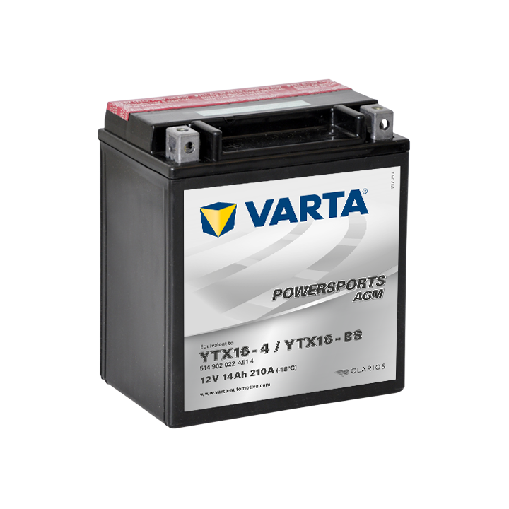 Batería Varta YTX16-4,YTX16-BS VARTA 514902022 - 1