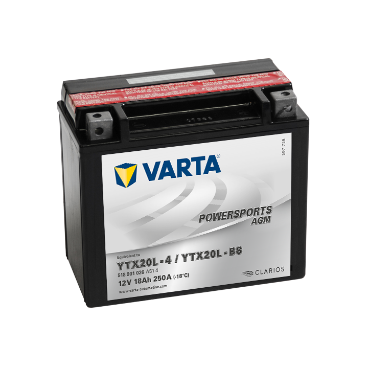 Batería Varta YTX20L-4,YTX20L-BS VARTA 518901026 - 1