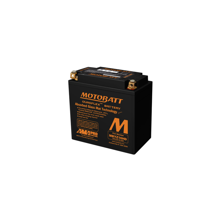 Batería Motobatt YTX14BS,YTX14LBS,YTX14HBS-GYZ16H MOTOBATT MBYZ16H - 1