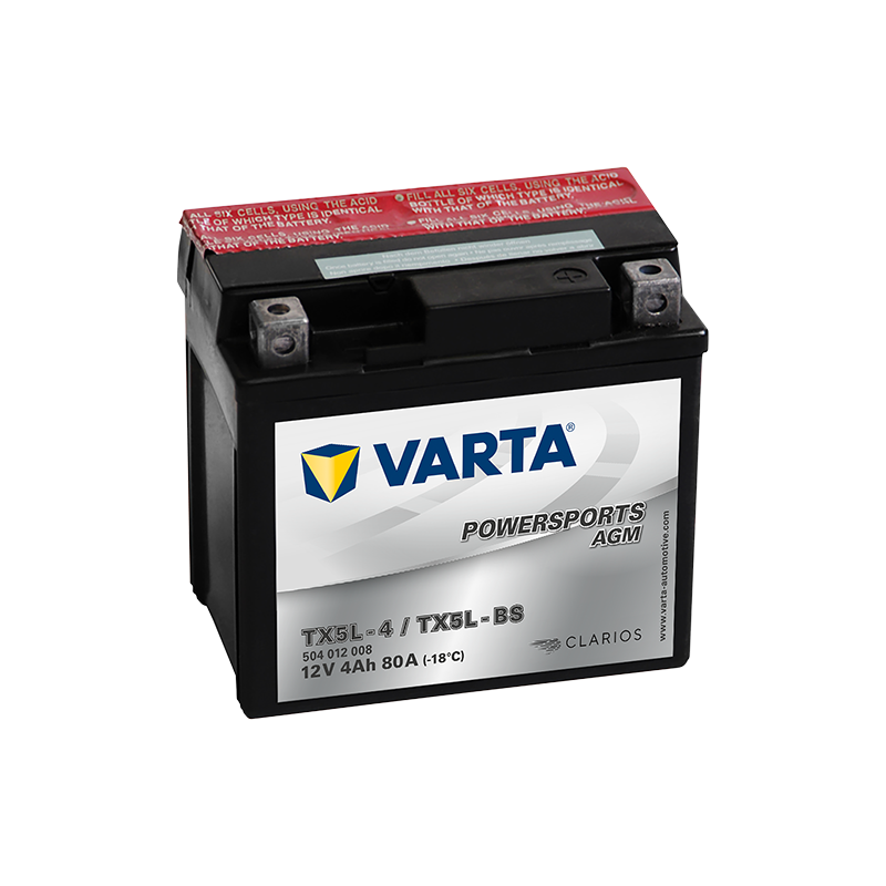 Batería Varta YTX5L-4,YTX5L-BS VARTA 504012003 ▷telebaterias.com