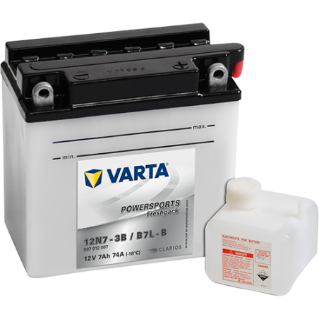 Battery Varta 12N7-3B,YB7L-B VARTA 507012004 ▷telebaterias.com
