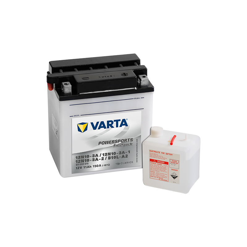 Batería Varta 12N10-3A,12N10-3A-1,12N10-3A-2,YB10L-A2 VARTA 511012009 - 3