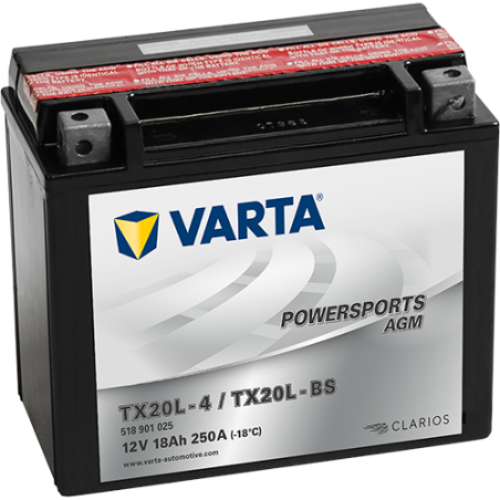 Batería Varta YTX20L-4,YTX20L-BS VARTA 518901026 ▷telebaterias.com