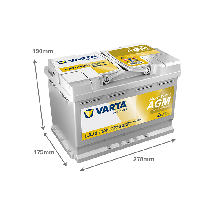Batería Varta LA70 - 6