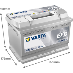 Batería Varta N70 - 6