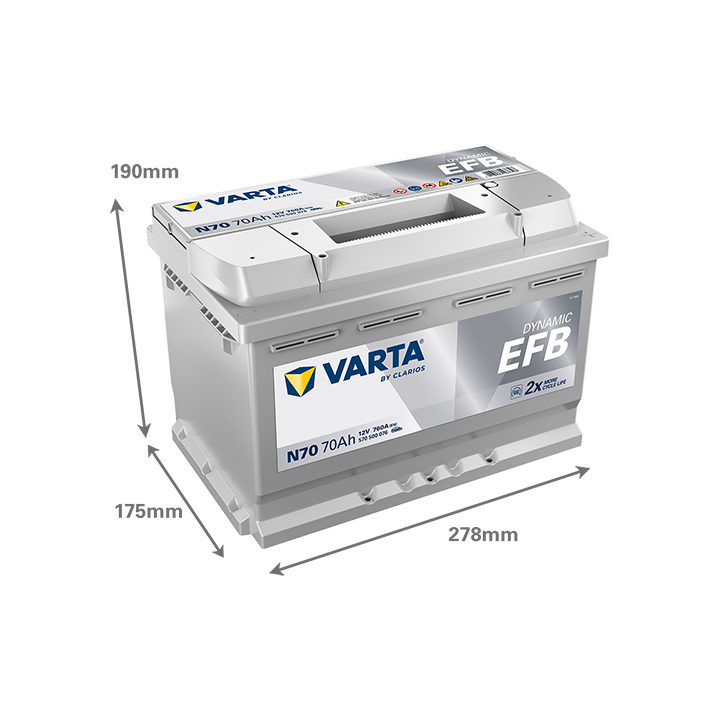 Batería Varta N70 - 6