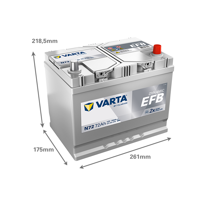 Batería Varta N72 - 6