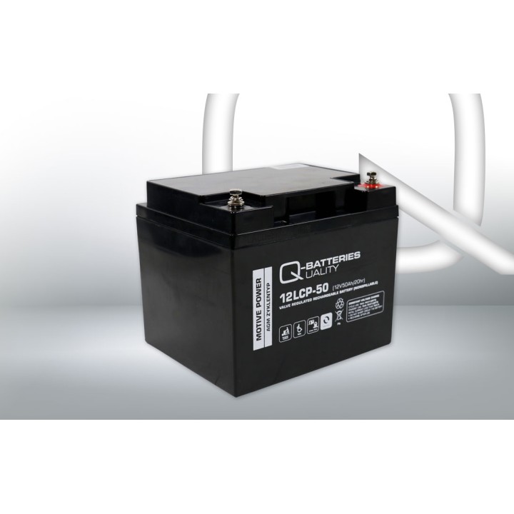 Bateria para cadeira de rodas 50Ah 12V Q-Battery 12LCP-50 | telebaterias.com