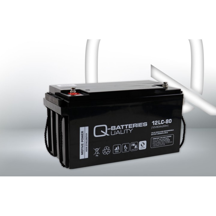 Batteria per carrozzina 80Ah 12V Q-Battery 12LC-80 | telebaterias.com