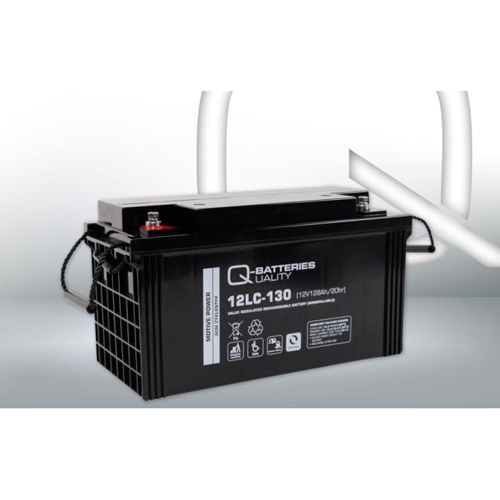 Batería para silla de ruedas 128Ah 12V Q-Battery 12LC-130 | telebaterias.com
