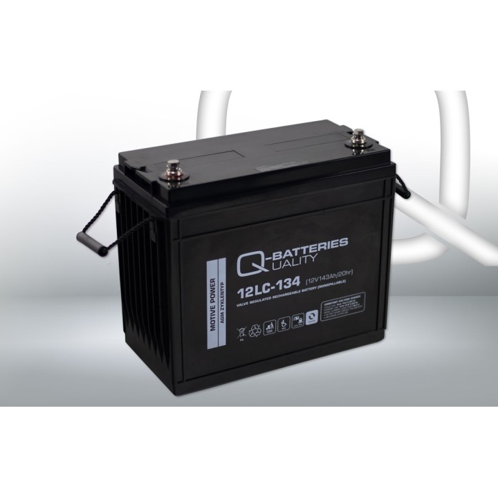 Batería para silla de ruedas 143Ah 12V Q-Battery 12LC-134 | telebaterias.com