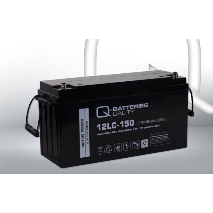Batteria per carrozzina 12V Q-Battery 12LC-150 | telebaterias.com