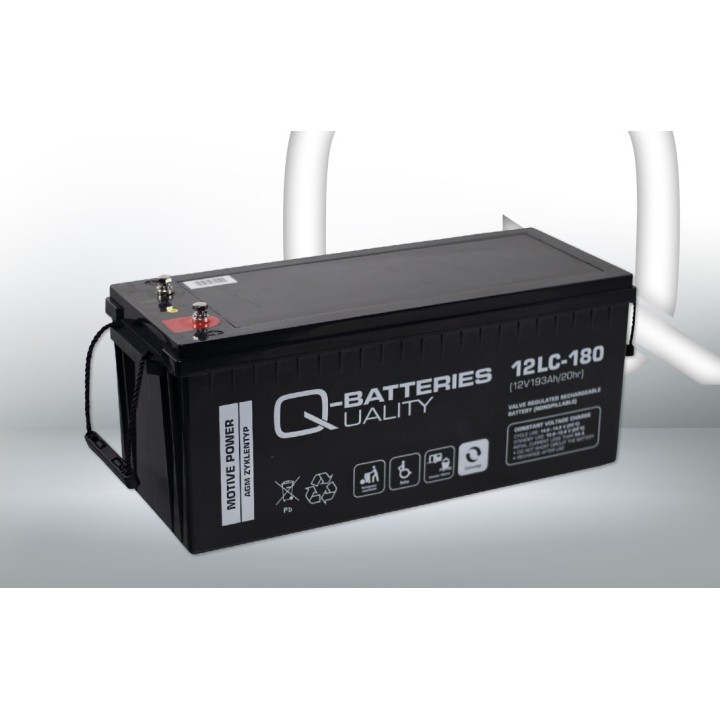 Wheelchair battery 193Ah 12V Q-Battery 12LC-180 | telebaterias.com