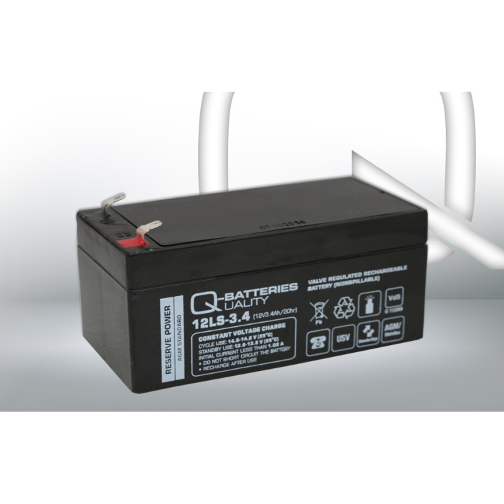 Bateria para UPS 3.40Ah 12V Q-Battery 12LS-3.4 | telebaterias.com