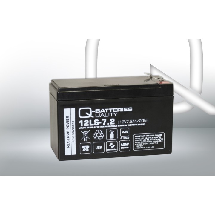 Batería para SAI 7.20Ah 12V Q-Battery 12LS-7.2 F1 | telebaterias.com