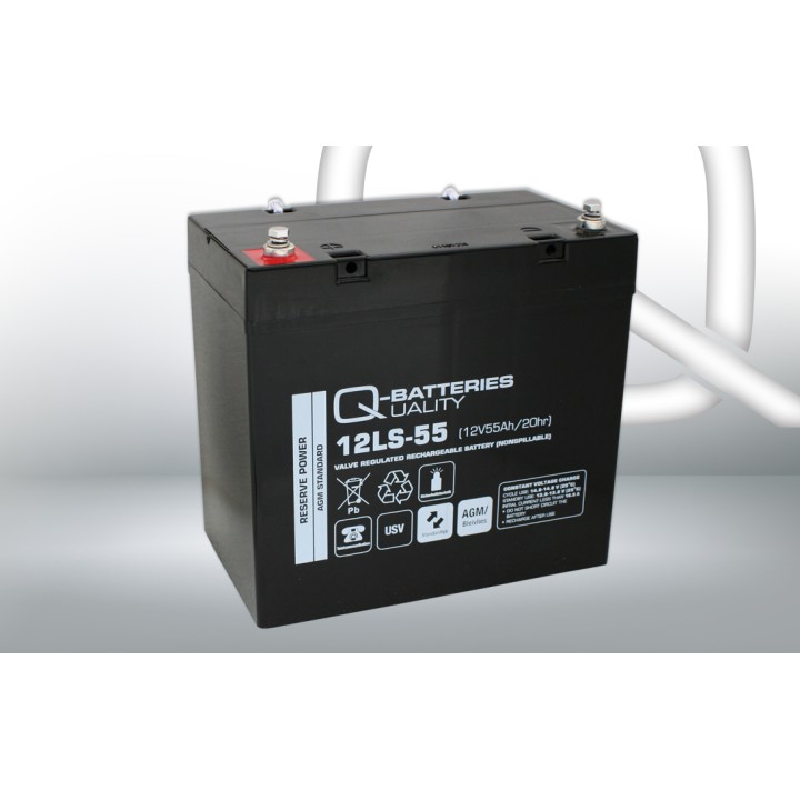 Batterie pour onduleur 55Ah 12V Q-Battery 12LS-55 | telebaterias.com