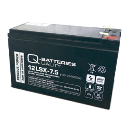 USV-Batterie 24Ah 12V Q-Battery 12LSX-7.5 F2 | telebaterias.com