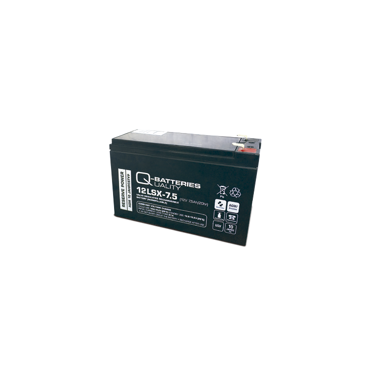 Batería para SAI 24Ah 12V Q-Battery 12LSX-7.5 F2 | telebaterias.com