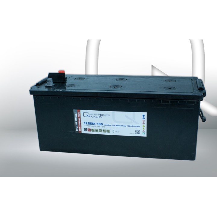 Caravan battery 180Ah 12V Q-Battery 12SEM-180 | telebaterias.com
