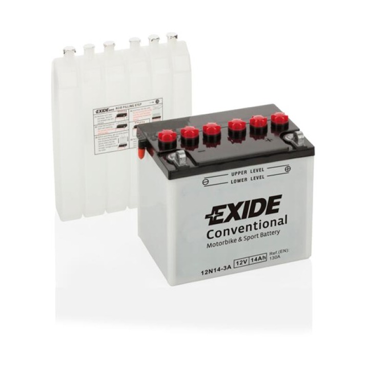 Batería de moto 24Ah 12V 220A Exide 12N24-3A | telebaterias.com