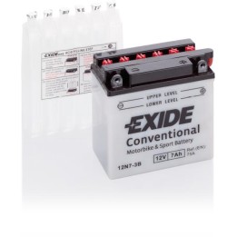 Batería de moto 7Ah 12V 75A Exide 12N7-3B | telebaterias.com