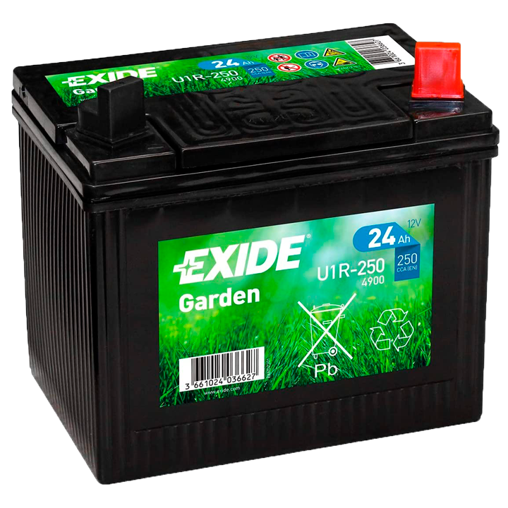 Batería 24Ah 12V 250A Exide 49900(U1R-250) | telebaterias.com