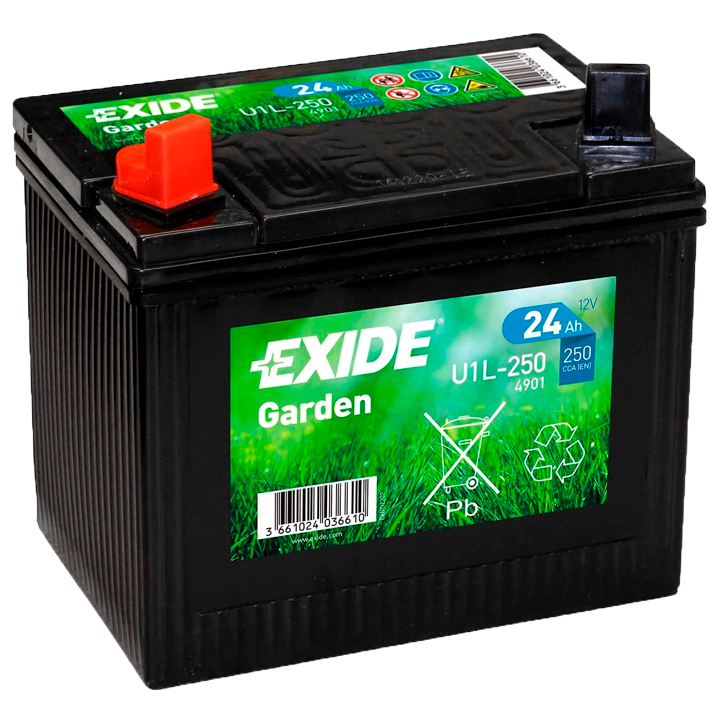 Batteria 24Ah 12V 250A Exide 49901(U1L-250) | telebaterias.com