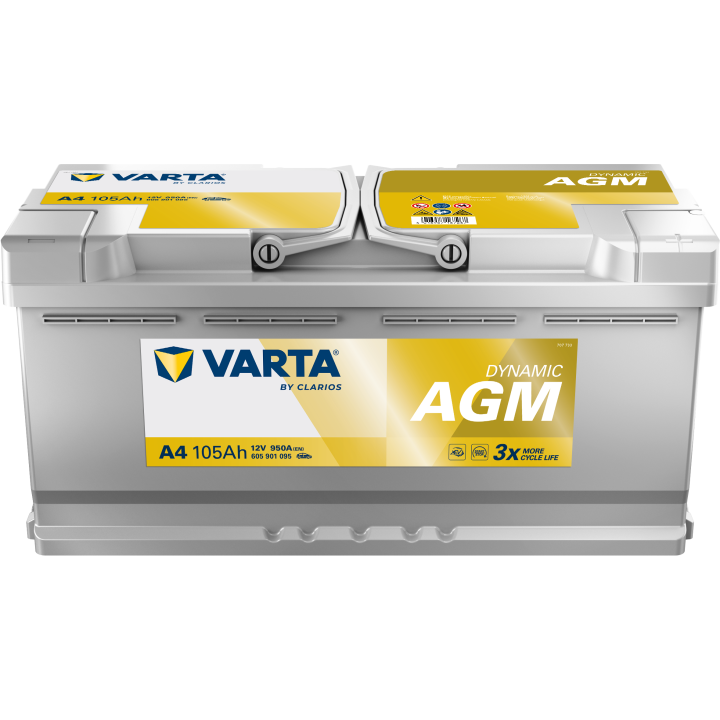 Batería Start-Stop 105Ah 12V 950A Varta A4 | telebaterias.com