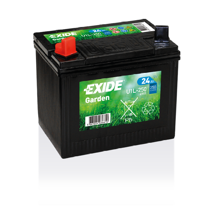 Batería 24Ah 12V 250A Exide 4901 | telebaterias.com