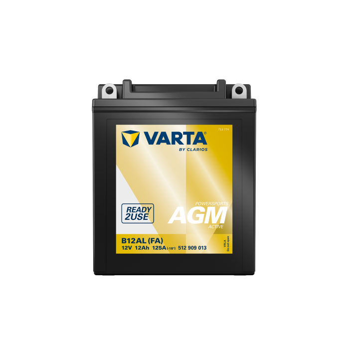 Batteria per moto 12Ah (10h) 12V 125A Varta 512909013 | telebaterias.com