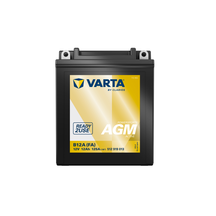 Motorradbatterie 12Ah (10h) 12V 125A Varta 512919013 | telebaterias.com