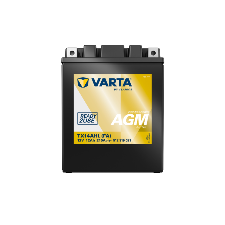 Batería de moto 12Ah (10h) 12V 210A Varta 512919021 | telebaterias.com