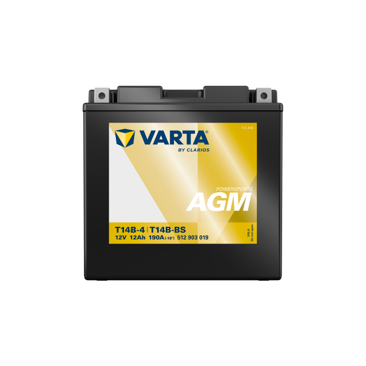 Batterie de moto 12Ah (10h) 12V 190A Varta 512903019 | telebaterias.com