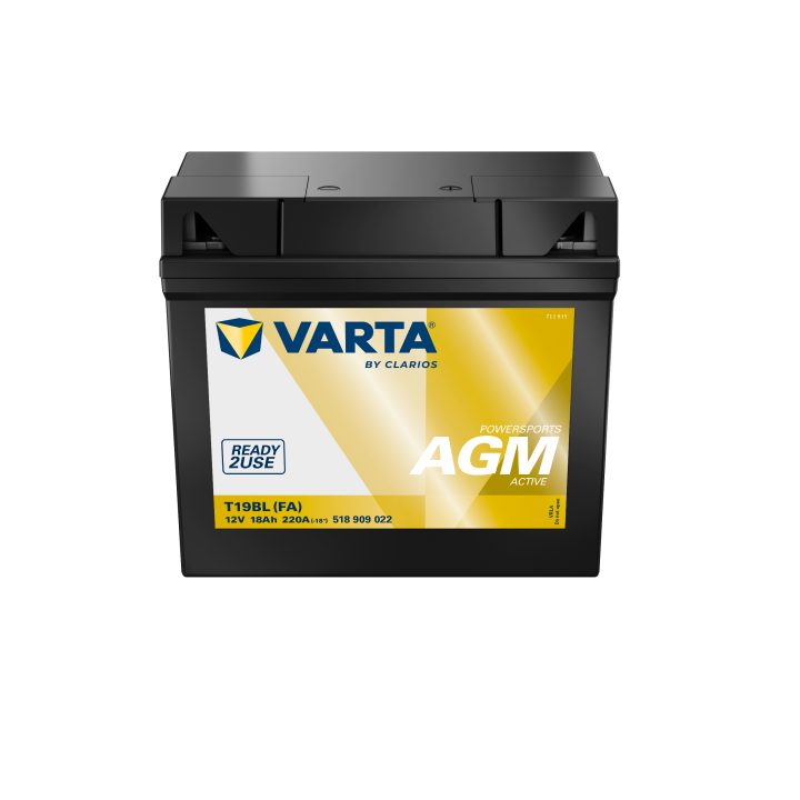 Batterie de moto 18Ah (10h) 12V 220A Varta 518909022 | telebaterias.com