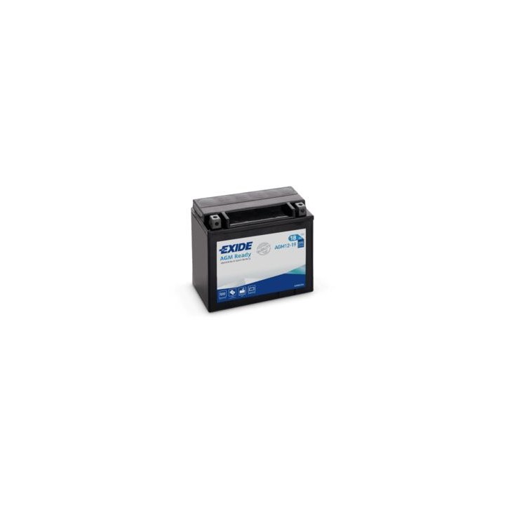 Batería de moto 18Ah 12V 270A Exide AGM12-19 | telebaterias.com