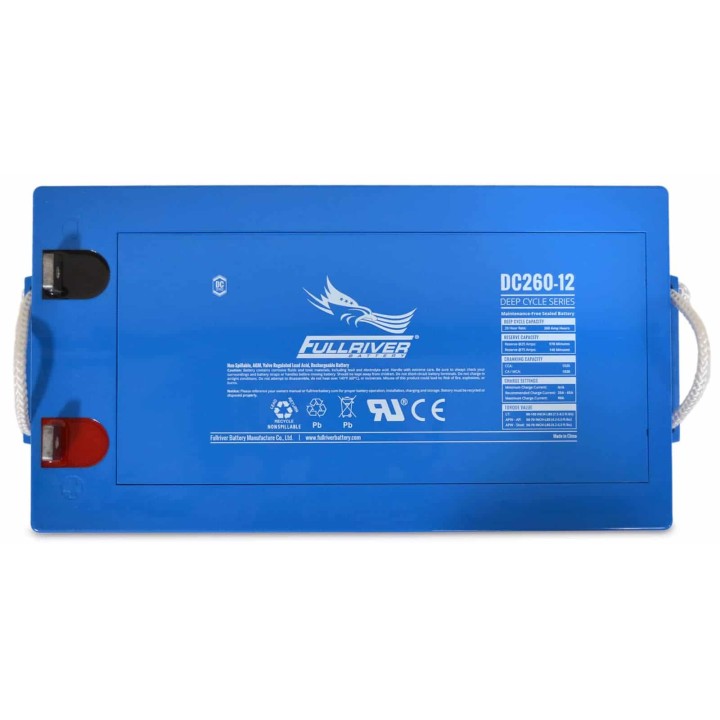 Batteria nautica 260Ah 12V 1525A Fullriver DC260-12LT | telebaterias.com
