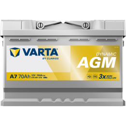 Batterie Start-Stop 70Ah 12V 760A Varta A7 | telebaterias.com