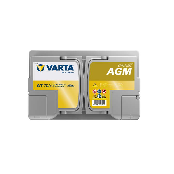 Batería Start-Stop 70Ah 12V 760A Varta A7 | telebaterias.com